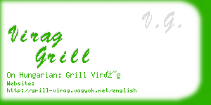 virag grill business card